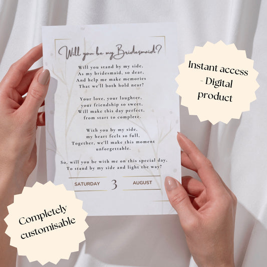 Gypsophila Bridesmaid Invitation